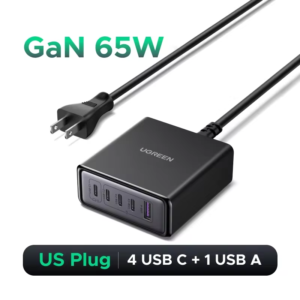 UGREEN 100 واط 65 واط GaN شاحن 6 في 1 سطح المكتب محمول شاحن سريع آيفون 17 16 15 برو ماكس شاومي سامسونج اللوحي ماك بوك اير باد