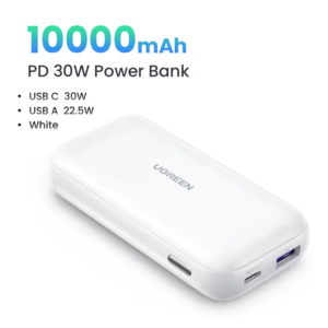 【بيع SA 】 بطارية خارجية باور بانك صغيرة محمولة بقدرة 30 وات 10000 مللي أمبير في الساعة من UGREEN