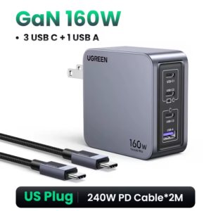 شاحن سريع USB من نوع UGREEN-C ، شحن سريع لجهاز MacBook Pro ، كمبيوتر محمول ، ايفون 17 ، جهاز لوحي شاو ، جان ، PD3.1 ، QC4.0 ، شو