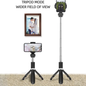 H1 سماعة لاسلكية تعمل بالبلوتوث Selfie Stick ترايبود monopod حامل هاتف للسفر في الهواء الطلق 3 في 1